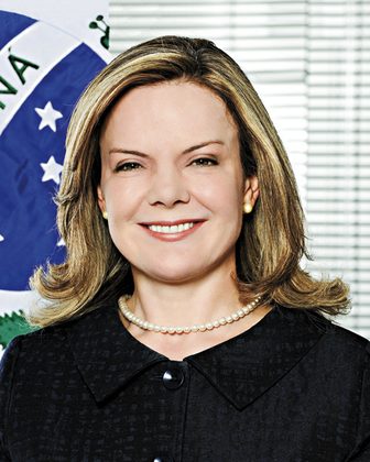 Foto oficial de Gleisi Hoffmann